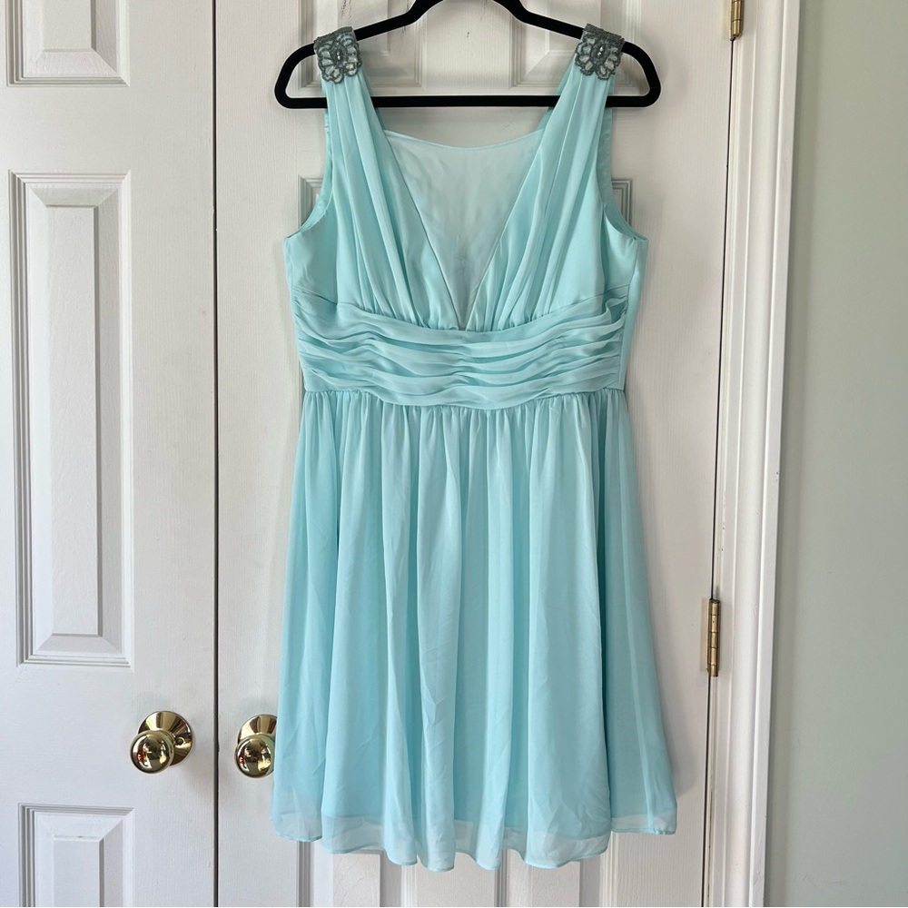Blue-Green Cocktail Dress